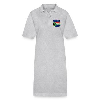 Kapstadt Südafrika Wappen Flaggen Design - Stanley/Stella Frauen Bio-Polokleid PAIGER - Schwarz - Vorne