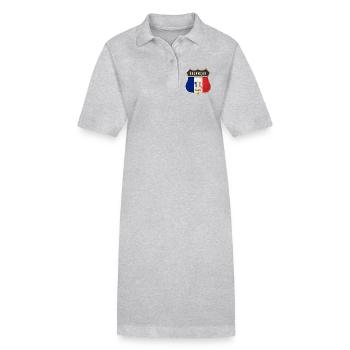Besançon Frankreich Wappen Flaggen Design - Stanley/Stella Frauen Bio-Polokleid PAIGER - Schwarz - Vorne