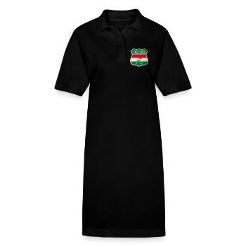 Design du drapeau de la Hongrie à Kecskemét - Robe polo bio PAIGER Stanley/Stella Femme - noir - Devant
