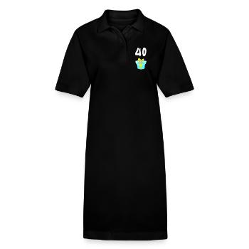 geschenk, 40 geschenkbox - Stanley/Stella Frauen Bio-Polokleid PAIGER - Schwarz - Vorne