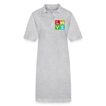 Tractor Country Life Saying Commercial Vehicle Farmer - Stanley/Stella PAIGER Organic Women’s Polo Dress - black - Front