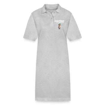 Martine, prénom Martine, je suis Martine - Robe polo bio PAIGER Stanley/Stella Femme - noir - Devant