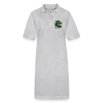 Cadeau de paresseux Monstera deliciosa - Robe polo bio PAIGER Stanley/Stella Femme - noir - Devant