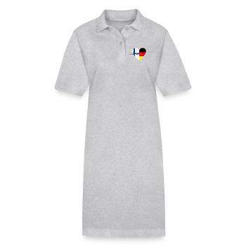 Finland and Germany 100% friendship - Stanley/Stella PAIGER Organic Women’s Polo Dress - black - Front