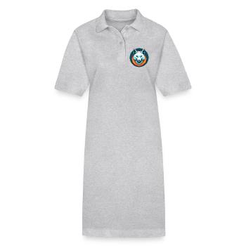 Polarfuchs Niedliches Kawaii Cartoon Tier Haustier Logo - Stanley/Stella Frauen Bio-Polokleid PAIGER - Schwarz - Vorne
