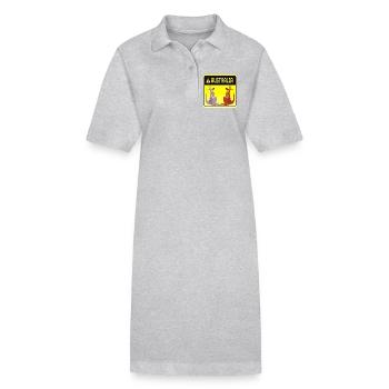 AUSTRALIA MARSUPIALS KANGAROO COUPLES - Stanley/Stella PAIGER Organic Women’s Polo Dress - black - Front
