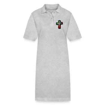 Jesus on the cross - Stanley/Stella PAIGER Organic Women’s Polo Dress - black - Front