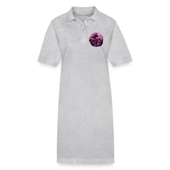 Werewolf on Motorcycle Neon Pink - Stanley/Stella PAIGER Organic Women’s Polo Dress - black - Front