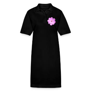 flower - Stanley/Stella PAIGER Organic Women’s Polo Dress - black - Front