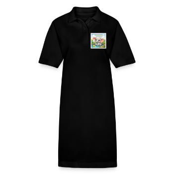 Elli the Elephant - Stanley/Stella PAIGER Organic Women’s Polo Dress - black - Front