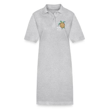 Tortue de mer Née pour errer - Robe polo bio PAIGER Stanley/Stella Femme - noir - Devant