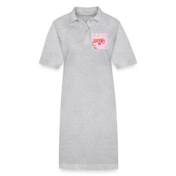 Lucky Neon Floral on Pink - Stanley/Stella PAIGER Organic Women’s Polo Dress - black - Front