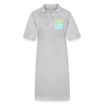 Vivre ma vie la plus correcte Drôle de dicton, médiocre - Robe polo bio PAIGER Stanley/Stella Femme - noir - Devant