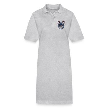 Tête de démon bleue avec des cornes - Robe polo bio PAIGER Stanley/Stella Femme - noir - Devant