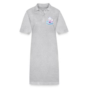 Pastell-Eisfuchs mit Herz - Stanley/Stella Frauen Bio-Polokleid PAIGER - Schwarz - Vorne