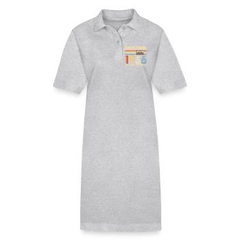 70th birthday, 70 years - Stanley/Stella PAIGER Organic Women’s Polo Dress - black - Front