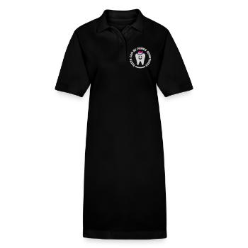 teeth punk zahn - Stanley/Stella PAIGER Organic Women’s Polo Dress - black - Front