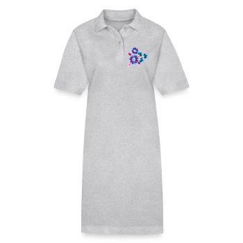 Hypnotic flowers - Neon flowers - Stanley/Stella PAIGER Organic Women’s Polo Dress - black - Front