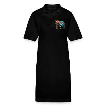 Bear - Stanley/Stella PAIGER Organic Women’s Polo Dress - black - Front