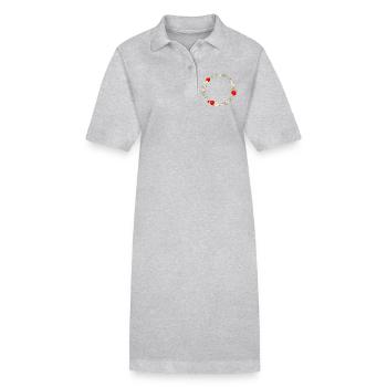 belle couronne de prairie d’été avec des coquelicots - Robe polo bio PAIGER Stanley/Stella Femme - noir - Devant