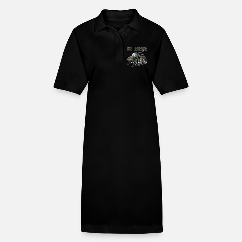 Mobylette East Legend - Robe polo bio PAIGER Stanley/Stella Femme - noir