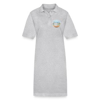 dictons drôles jardinier règles logo rétro - Robe polo bio PAIGER Stanley/Stella Femme - noir - Devant