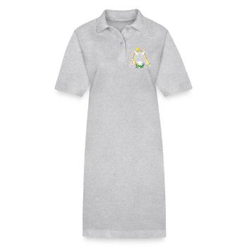 Osterhase Hase mit Regenbogen und Ostereier - Stanley/Stella Frauen Bio-Polokleid PAIGER - Schwarz - Vorne
