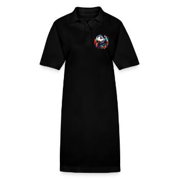 Papageitaucher - Stanley/Stella Frauen Bio-Polokleid PAIGER - Schwarz - Vorne