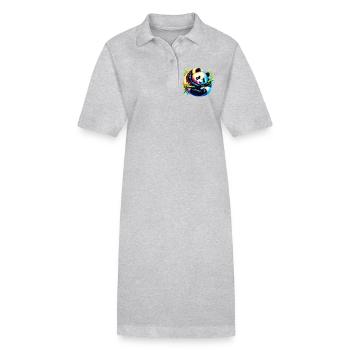 Panda - Stanley/Stella Frauen Bio-Polokleid PAIGER - Schwarz - Vorne