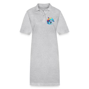 Dolphin - Stanley/Stella PAIGER Organic Women’s Polo Dress - black - Front