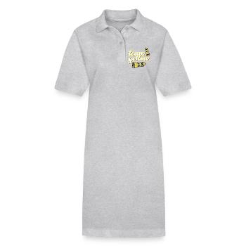 Team Yellow Crayons with Face - Stanley/Stella PAIGER Organic Women’s Polo Dress - black - Front