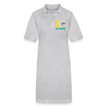 Jardinier amoureux des plantes - Robe polo bio PAIGER Stanley/Stella Femme - noir - Devant
