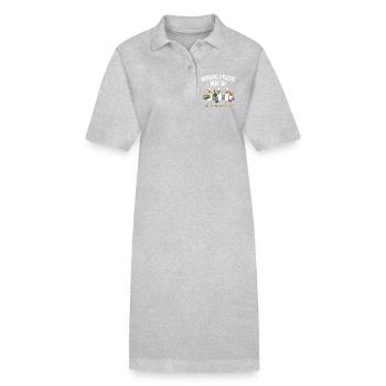 Mafia nord-allemande, mouettes, Burgers, frites, bière - Robe polo bio PAIGER Stanley/Stella Femme - noir - Devant