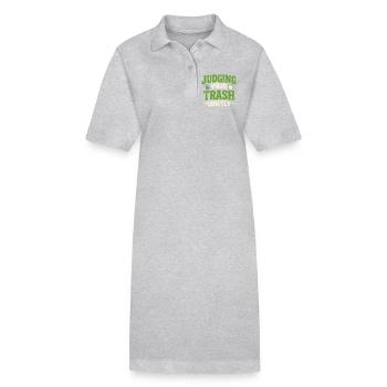 Quiet judging | Garbage Truck Saying Humor - Stanley/Stella PAIGER Organic Women’s Polo Dress - black - Front