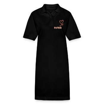 Nom Patrik - Robe polo bio PAIGER Stanley/Stella Femme - noir - Devant
