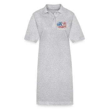 USA Flag Grunge – Conception typographique du 4 juillet - Robe polo bio PAIGER Stanley/Stella Femme - noir - Devant