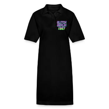 Glitch Berlin 1987 - Stanley/Stella Frauen Bio-Polokleid PAIGER - Schwarz - Vorne