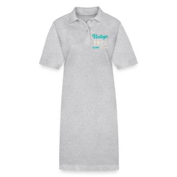 Cadeau vintage de l’année de naissance rétro du Surf Club 1977 - Robe polo bio PAIGER Stanley/Stella Femme - noir - Devant