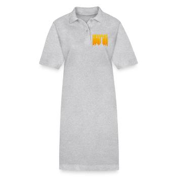 Memphis Skyline Gold Gradient - Stanley/Stella PAIGER Organic Women’s Polo Dress - black - Front