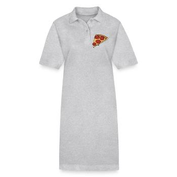 Pizza slice - Stanley/Stella PAIGER Organic Women’s Polo Dress - black - Front