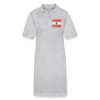 Drapeau du Liban, fierté libanaise - Robe polo bio PAIGER Stanley/Stella Femme - noir - Devant