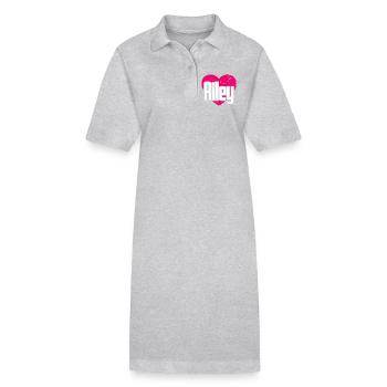 I Love Riley Pinkes Herz Ich liebe Riley - Stanley/Stella Frauen Bio-Polokleid PAIGER - Schwarz - Vorne