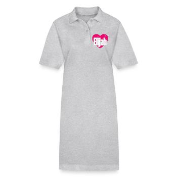 I Love Elijah Pink Heart I Love Elijah - Stanley/Stella PAIGER Organic Women’s Polo Dress - black - Front