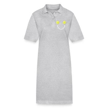 Visage Heureux du Tennis - Robe polo bio PAIGER Stanley/Stella Femme - noir - Devant