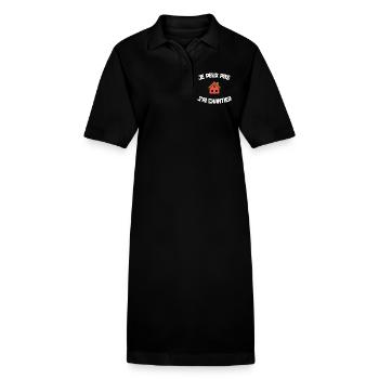 I can't I have a home DIY humor site - Stanley/Stella PAIGER Organic Women’s Polo Dress - black - Front