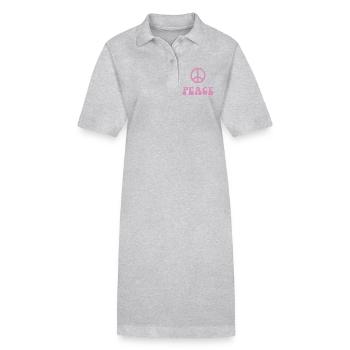 Flower Power de style rétro hippie Peace Symbol - Robe polo bio PAIGER Stanley/Stella Femme - noir - Devant