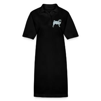 Carlin - Robe polo bio PAIGER Stanley/Stella Femme - noir - Devant