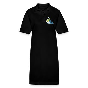 Delfin Taucher Schnorchel Tauchen - Stanley/Stella Frauen Bio-Polokleid PAIGER - Schwarz - Vorne
