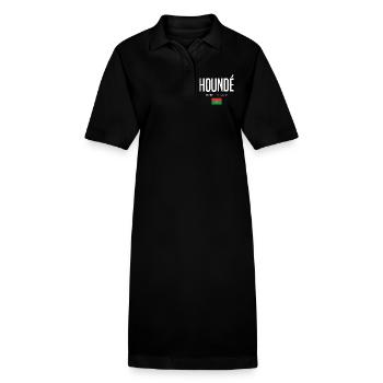Houndé Burkina Faso - Robe polo bio PAIGER Stanley/Stella Femme - noir - Devant