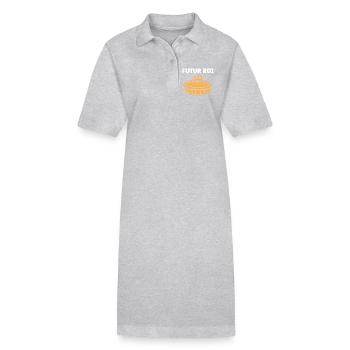 Humour galette des rois - Robe polo bio PAIGER Stanley/Stella Femme - noir - Devant